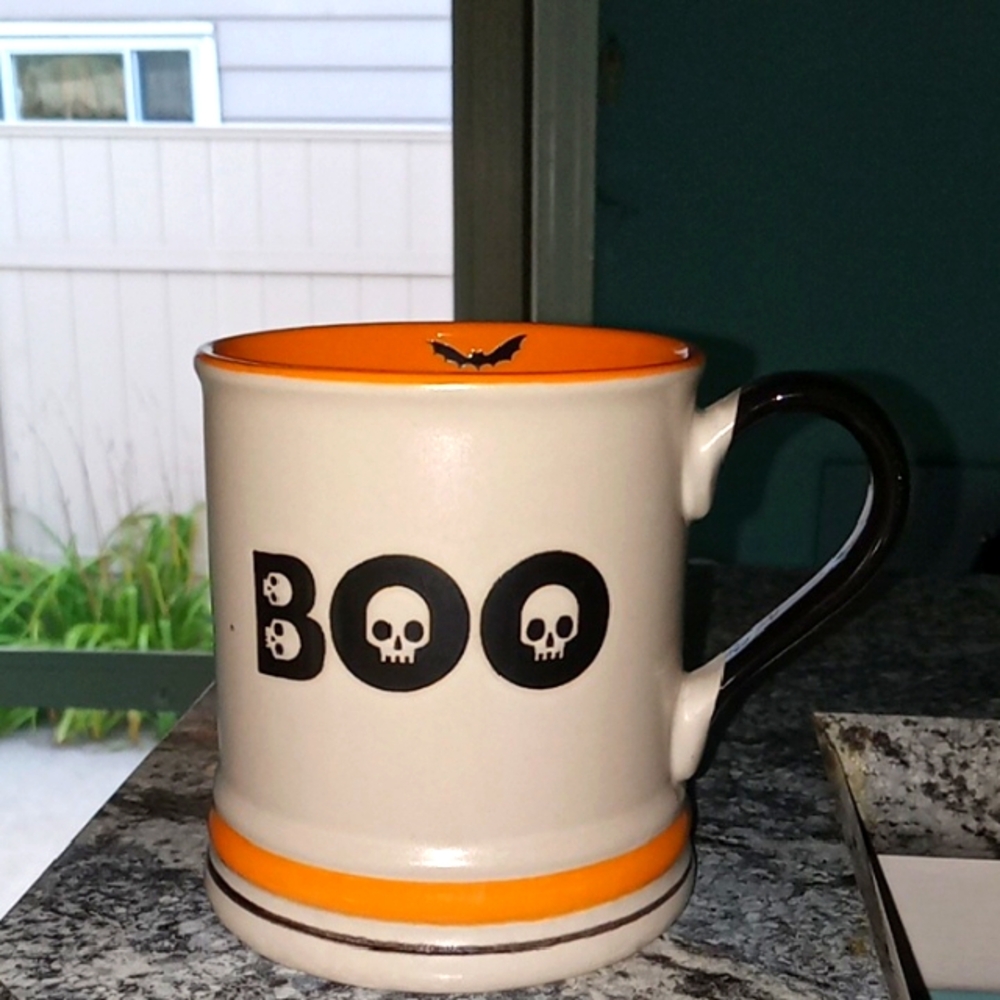 Halloween Boo Mug with Orange Interior 💀💀💀💀☠️☠️